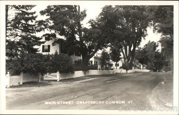 Main Street Craftsbury Common Vermont