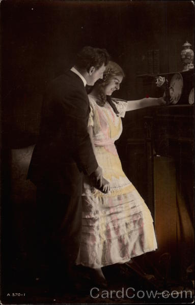 Couple Standing in Front of A Fireplace Romance & Love