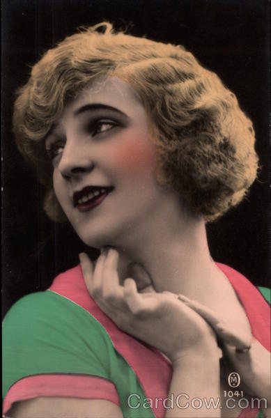 Woman in Green and Pink Dress Women