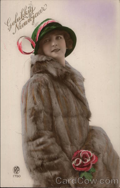 Portrait of French Woman in Fur Coat Women