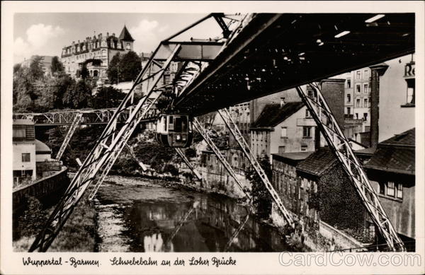 Wuppertal. Schwebebahn at Loher Brücke Germany