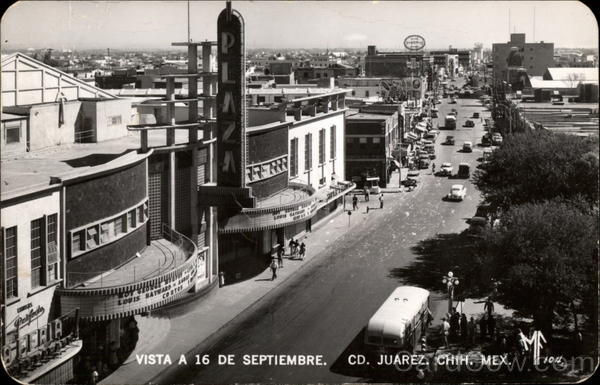 View of Ave. 16 de Septiembre Cuidad Jaurez Mexico
