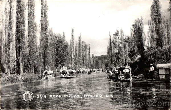 Barges on a River Mexico City
