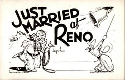 Just Married at Reno Nevada Postcard Postcard