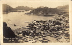 View over Town and Harbor Postcard
