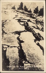 Cracks in Road from Japan Quake Postcard