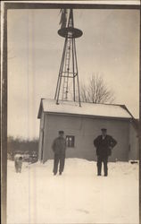 Two Men on Farm Postcard