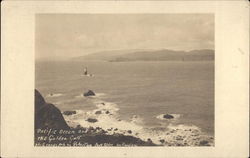 Pacific Ocean and The Golden Gate Postcard