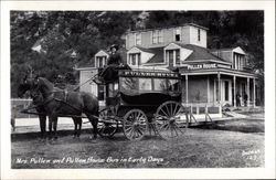 Mrs. Pullen and Pullen House Bus in Early Days Skagway, AK Postcard Postcard