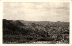 Cedar Canyon from #10 Bad Lands, ND Postcard Postcard