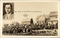 The Home of Dr Ortman Canistota, SD Postcard Postcard