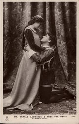 Mr Gerald Lawrence & Miss Fay Davis Postcard