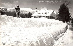 Deep Snow at Stowe Vermont Postcard Postcard