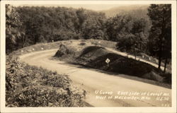 U Curve Macomber, WV Postcard Postcard