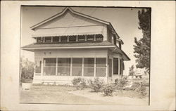 Two-Story House with Sleeping Porch Postcard