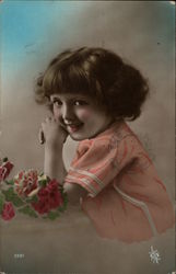Portrait of Young Belgian Girl Postcard