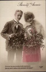 Happy New Year (French) Postcard