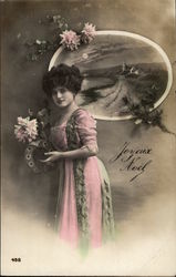 Merry Christmas (Joyeux Noel) Postcard