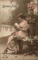 Happy Birthday (Bonne Fete) Postcard