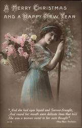 A Merry Christmas and a Happy New Year Postcard