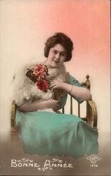 Bonne Annee - Happy New Year Postcard