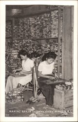 Making Bakia - Wooden Shoes Postcard