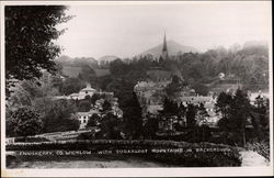 View of Town with Sugarloaf Mountains Postcard