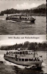 MS Berlin mit Rolandsbogen Postcard