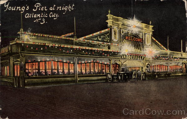 Young's Pier at Night Atlantic City New Jersey