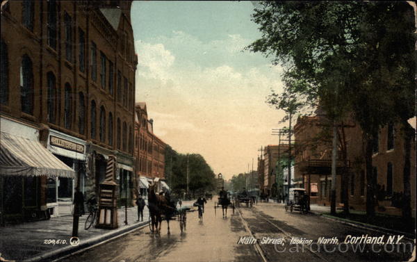 Main Street, Looking North Cortland New York