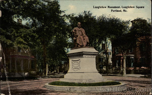 Longfellow Monument, Longfellow Square Portland Maine