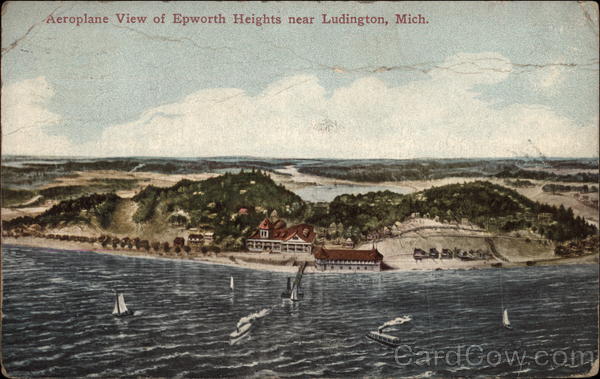 Aeroplane View of Epworth Heights Ludington Michigan