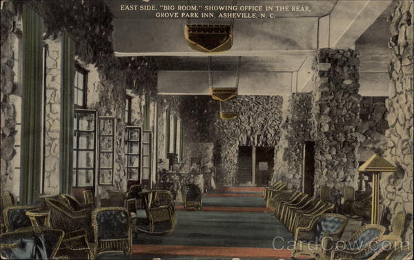 East Side, Big Room. Showing Office in the Rear, Grove Park Inn Asheville North Carolina