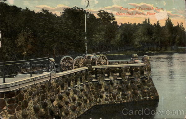 Fort and Spanish Gun, Glen Oak Park Peoria Illinois