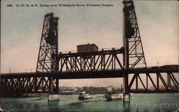 OWR&N Bridge Over Willamette River Portland Oregon