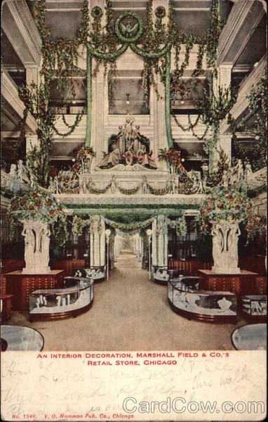 Interior Decoration, Marshall Field & Co.'s Retail Store Chicago Illinois