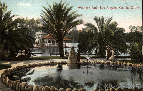 Westlake Park in Winter Los Angeles California