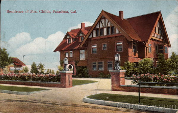 Residence of Mrs. Childs Pasadena California