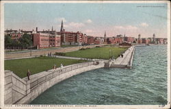 Esplanade from West Boston Bridge Massachusetts Postcard Postcard