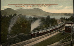 Pennsylvania Limited Crossing Rockville Bridge Over Susquehanna River Postcard