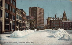 Winter Scene, Lafayette Boulevard Postcard