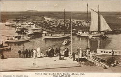 South Bay Yacht Club Basin Alviso, CA Postcard Postcard