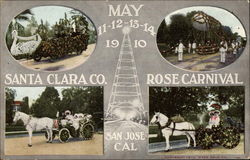 Santa Clara Co. Rose Carnival San Jose, CA Postcard 