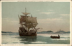 The Mayflower in Plymouth Harbor Postcard