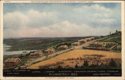 Plymouth in 1622 Postcard