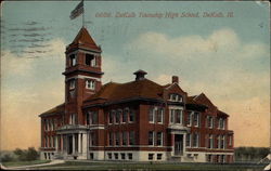 DeKalb Township High School Illinois Postcard Postcard