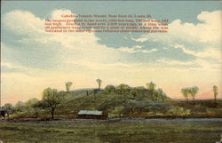 Cahokia Temple Mound Postcard