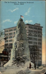 The Ice Fountain, Washington Boulevard Postcard