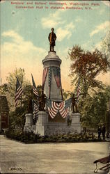 Soldiers' and Sailors' Monument, Washington Park Rochester, NY Postcard Postcard