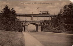 Main Entrance to Eden Park Postcard